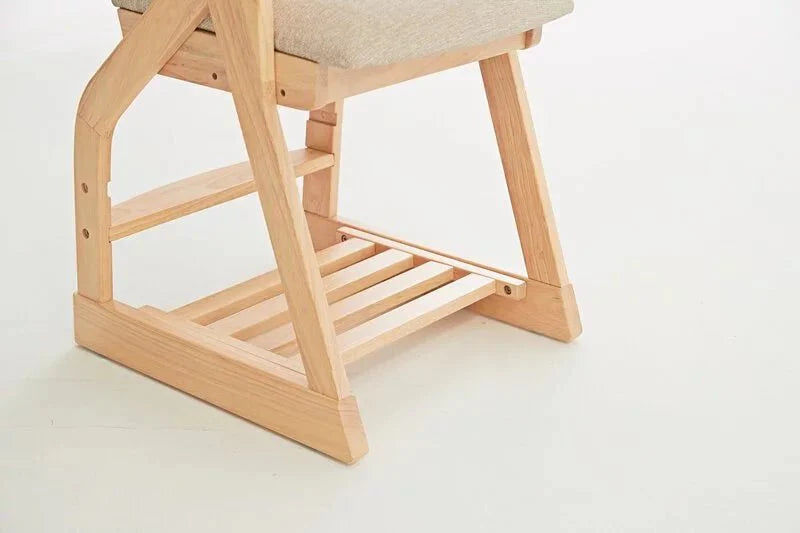 Calla Adjustable Solid Wood Chair for Kids - 4 Height Settings, Easy-to-Clean Fabric