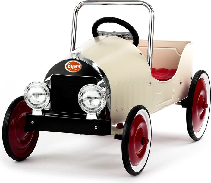 Baghera 1938 Ride On Classic White Pedal Car – My Toy Wagon