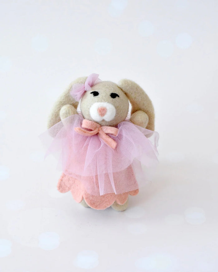 Sale Adorable Rabbit Felt Doll with Pink Tutu Dress