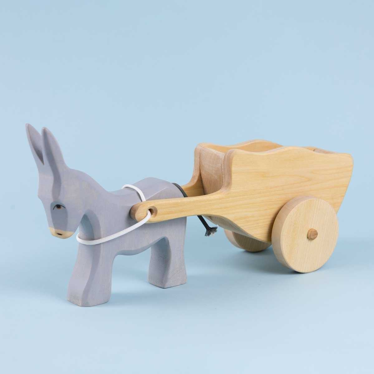 Atelier des Peupliers Wooden Donkey with Cart, Large