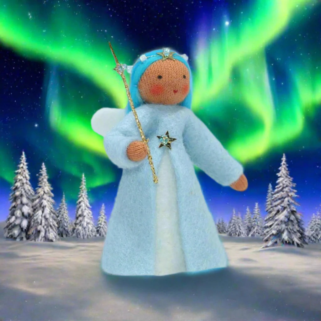 Pre-Order Aurora Borealis Fairy, Blue Dress, Light Skin Tone (Ships in November)