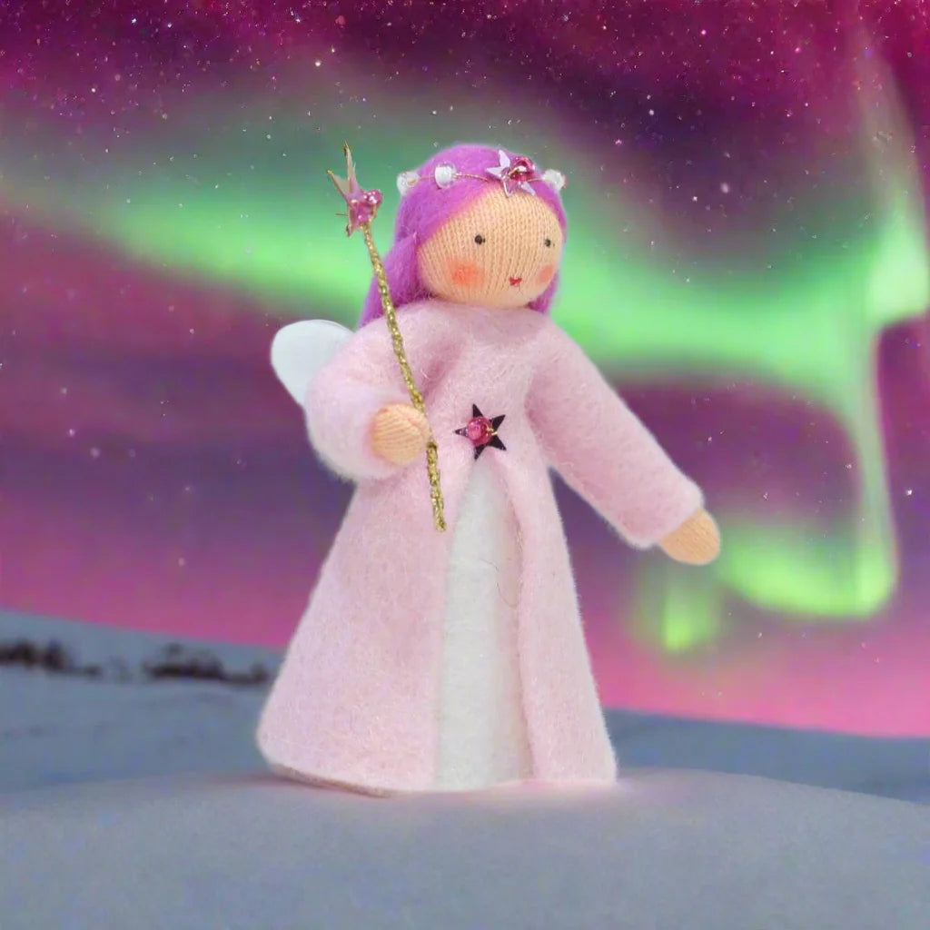 Pre-Order Aurora Borealis Fairy, Pink Dress, Light Skin Tone (Ships in November)