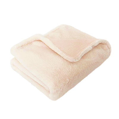 Charmante Luxe Faux Fur Baby Blanket-Pink