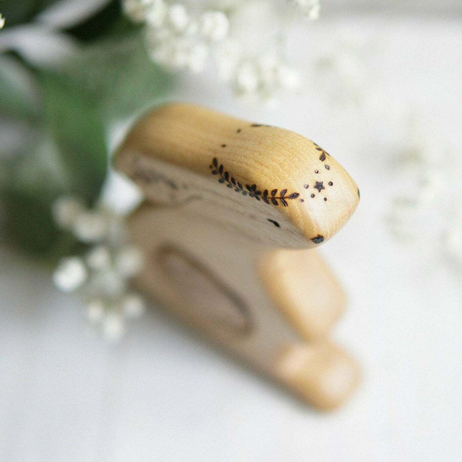Wooden bunny announcement puzzle by Tiny Fox Hole (view 4)