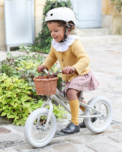 Baghera Balance Bike and Helmet, Ivory White