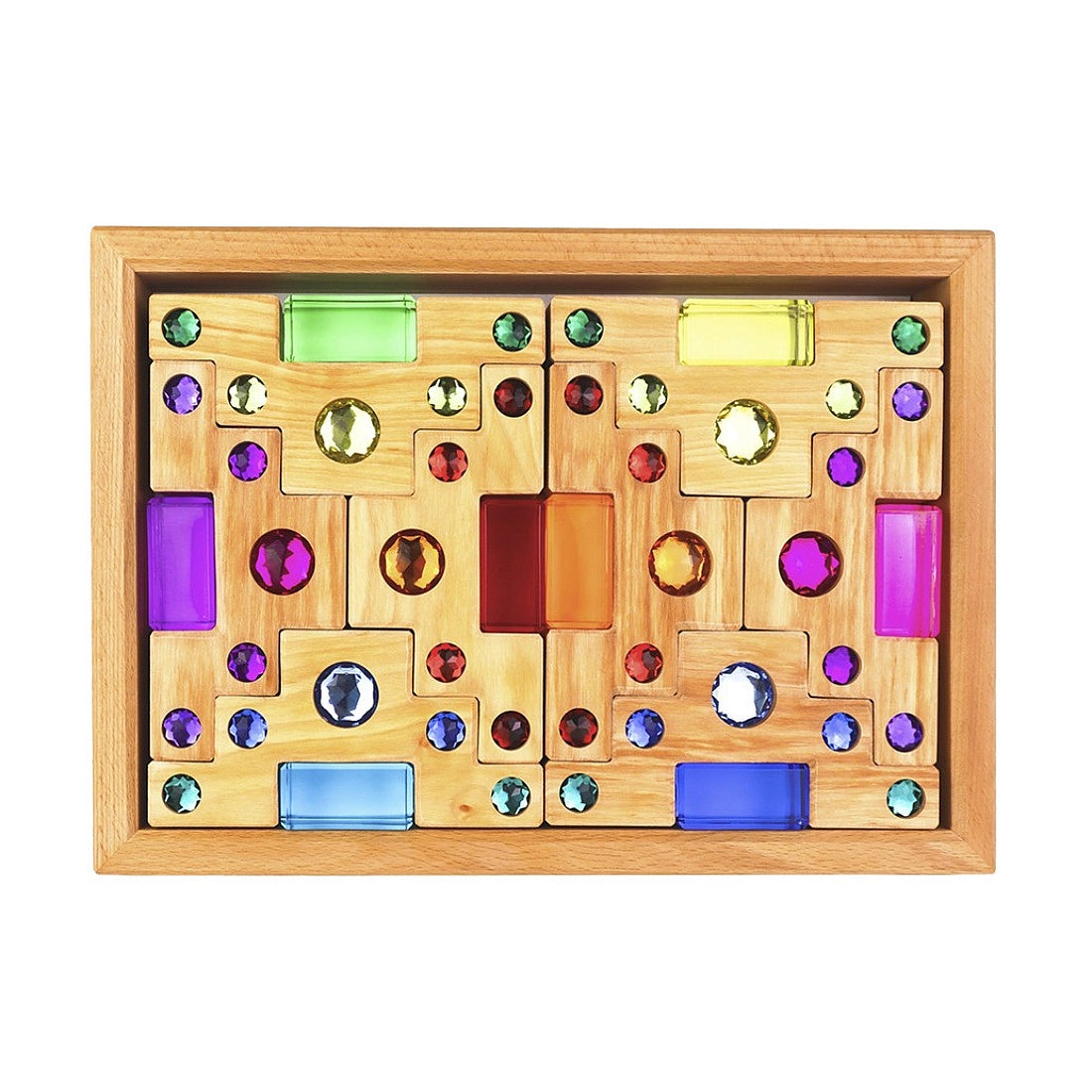 Pre-Order Bauspiel Color Staircase with Luminous Blocks, 32-Piece Set