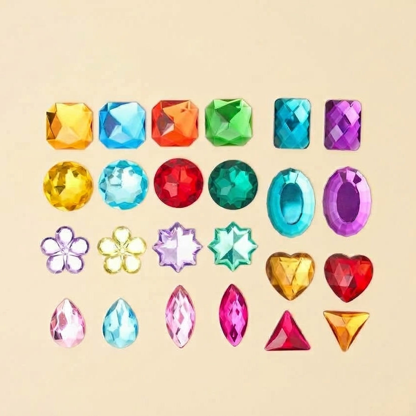 Bauspiel Glittery Sparkling Stones, 144 pcs