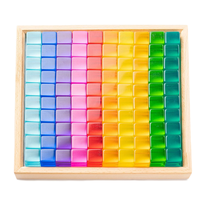 Pre-Order Bauspiel Lucent Cubes, Set of 100