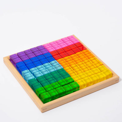 Pre-Order Bauspiel Lucent Cubes, Set of 100