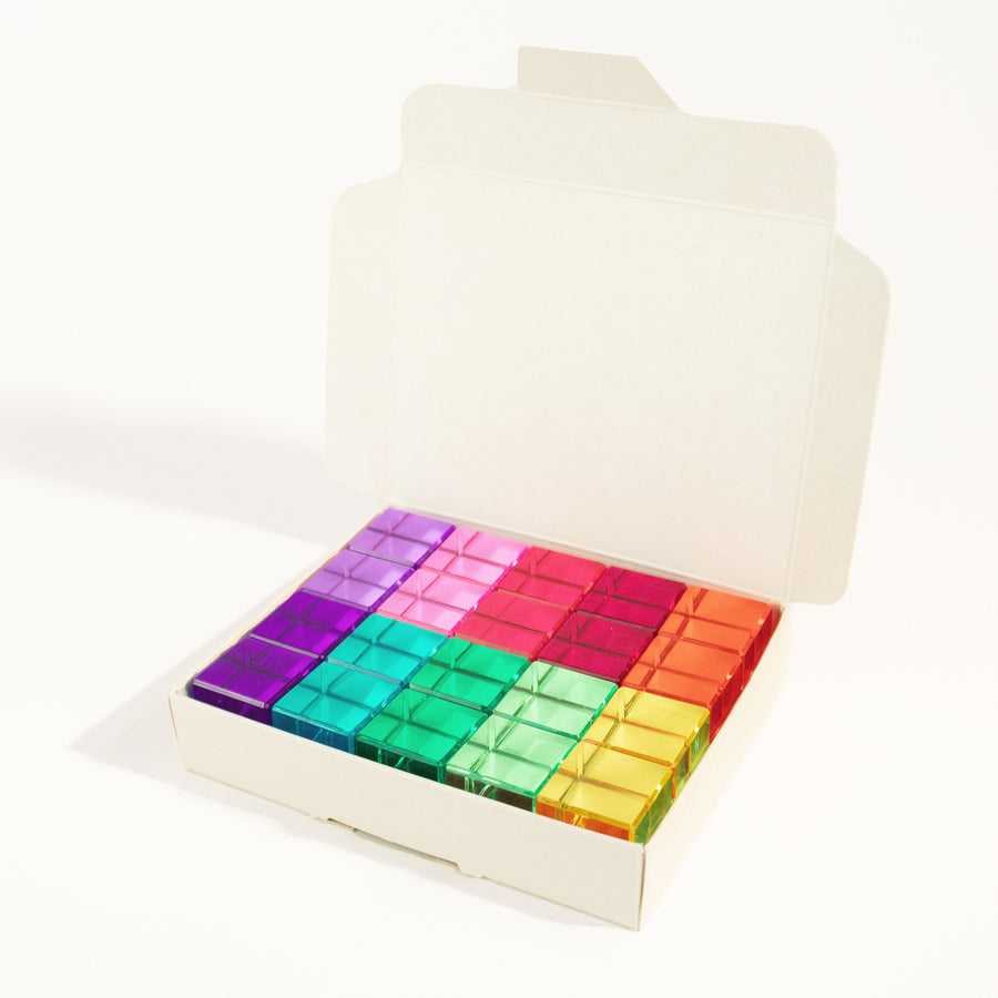 Bauspiel Lucent Cubes Pastel, Set of 20