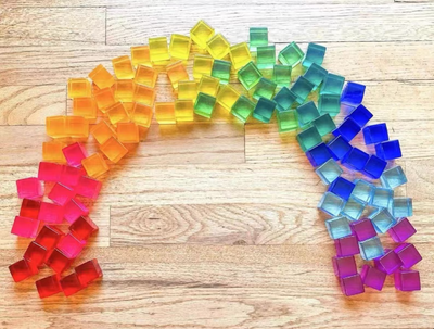 Pre-Order Bauspiel Lucent Cubes, Set of 100