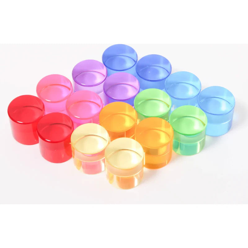 Pre-Order Bauspiel Lucent Cylinders, 16-Piece Set