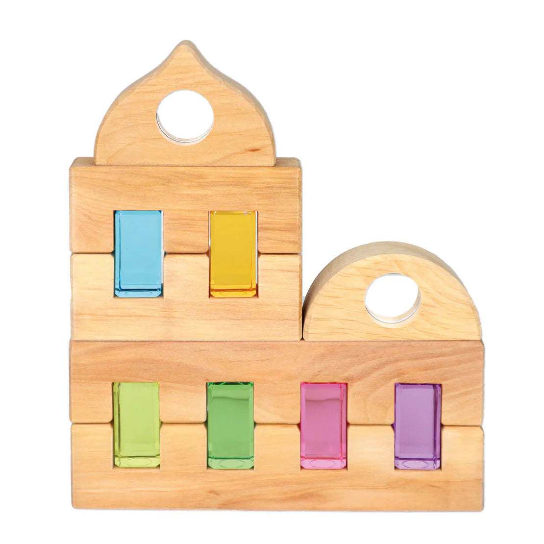 Pre-Order Bauspiel Luminous Blocks, Pastel, 12-Piece Set