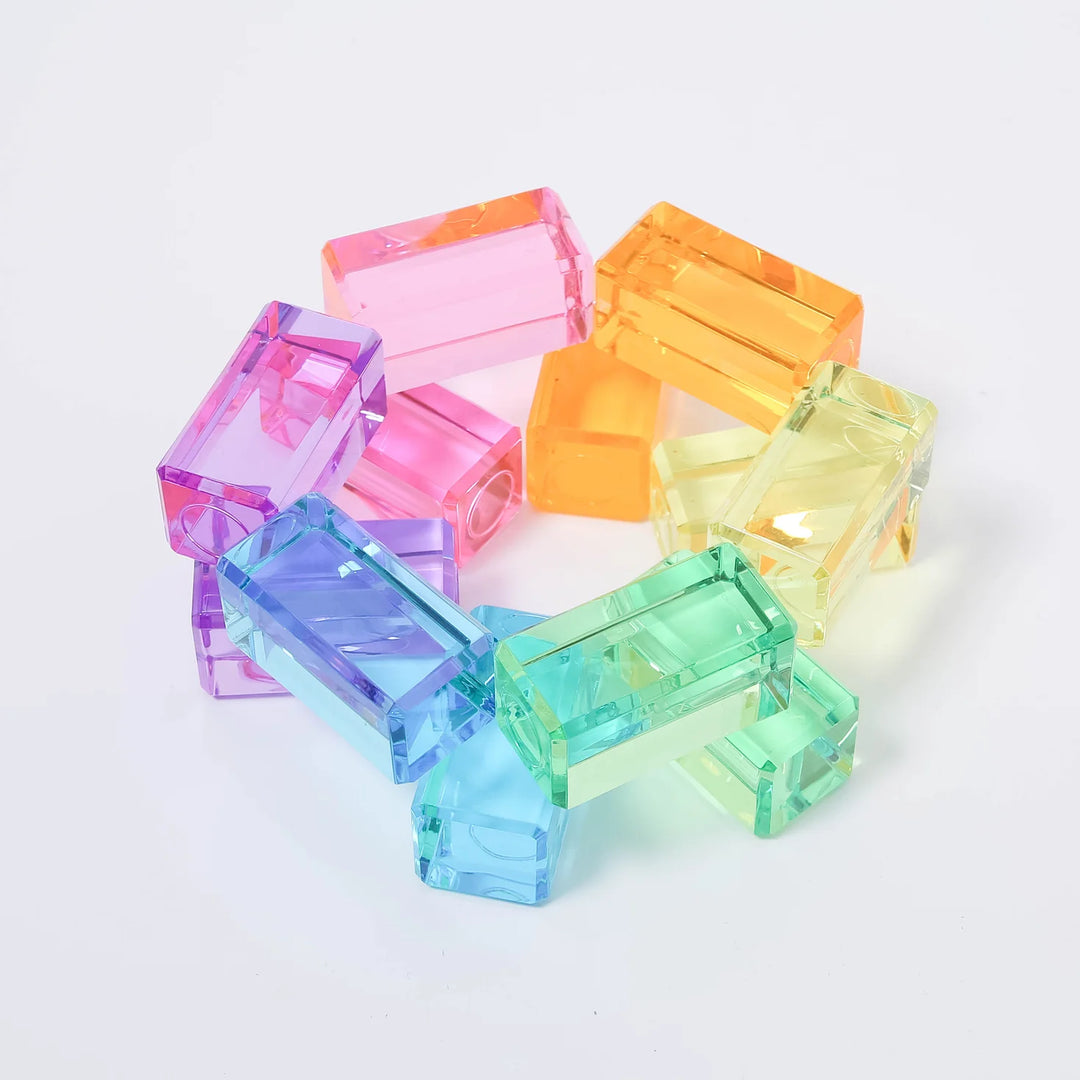Bauspiel Luminous Blocks, Pastel, 12-Piece Set