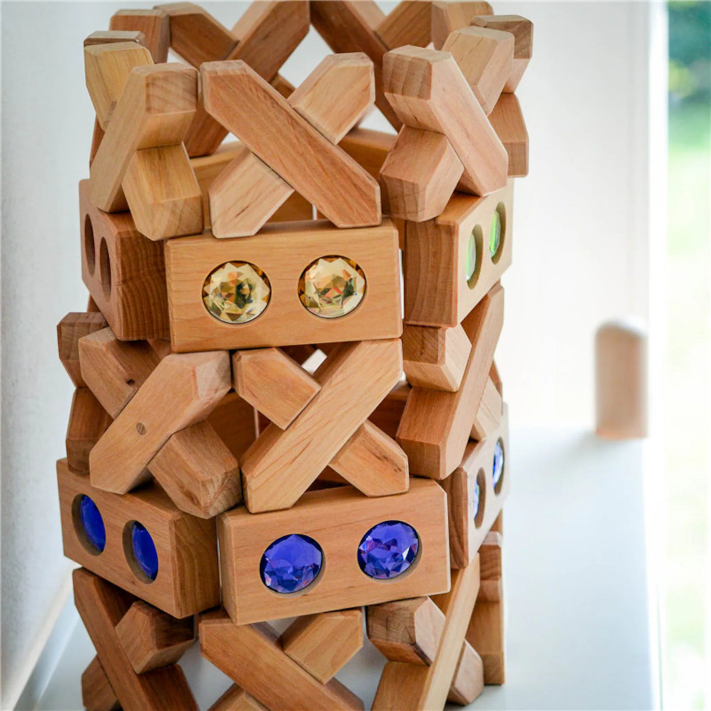 Pre-Order Bauspiel X-Blocks, 48-Piece Set in Wooden Tray