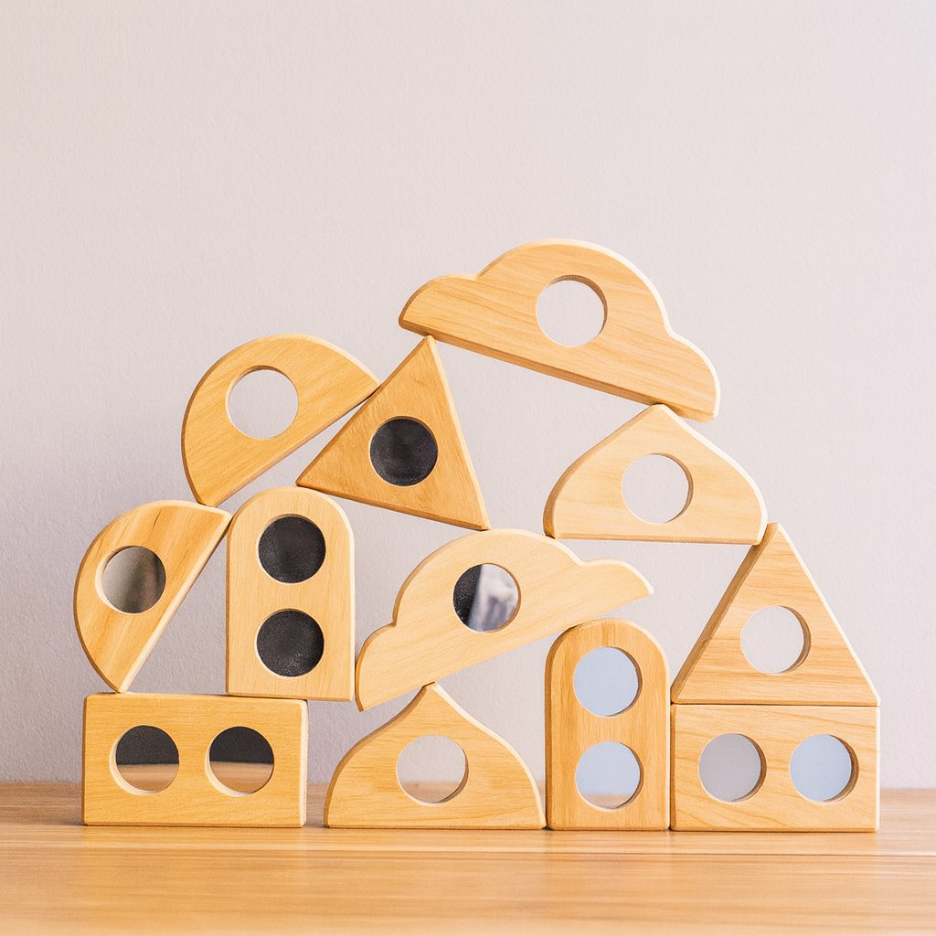 Pre-Order Bauspiel Mirror Blocks, 12-Piece Set