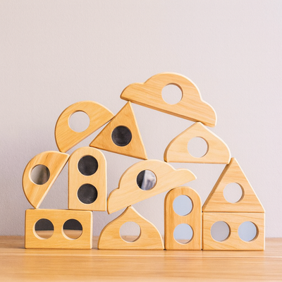 Pre-Order Bauspiel Mirror Blocks, 12-Piece Set