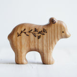 Wooden Baby Bear, On All Fours, a hand-carved wooden toy by Tiny Fox Hole. · view 1