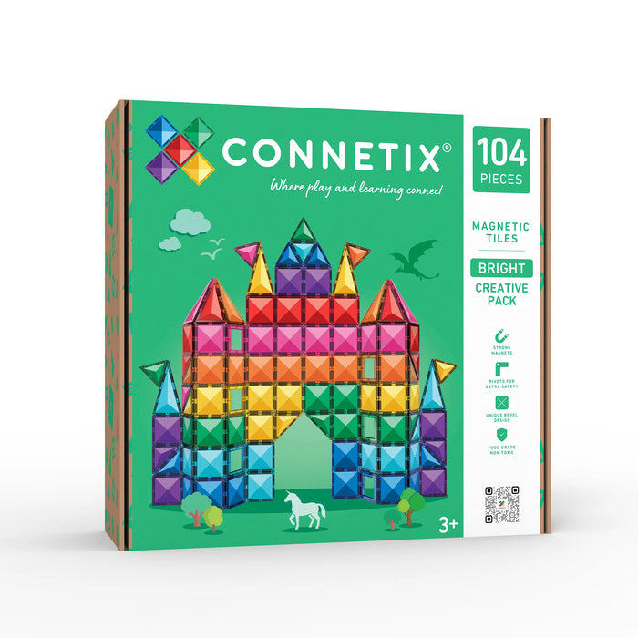 Connetix Bright Creative Pack 104 pieces, box front