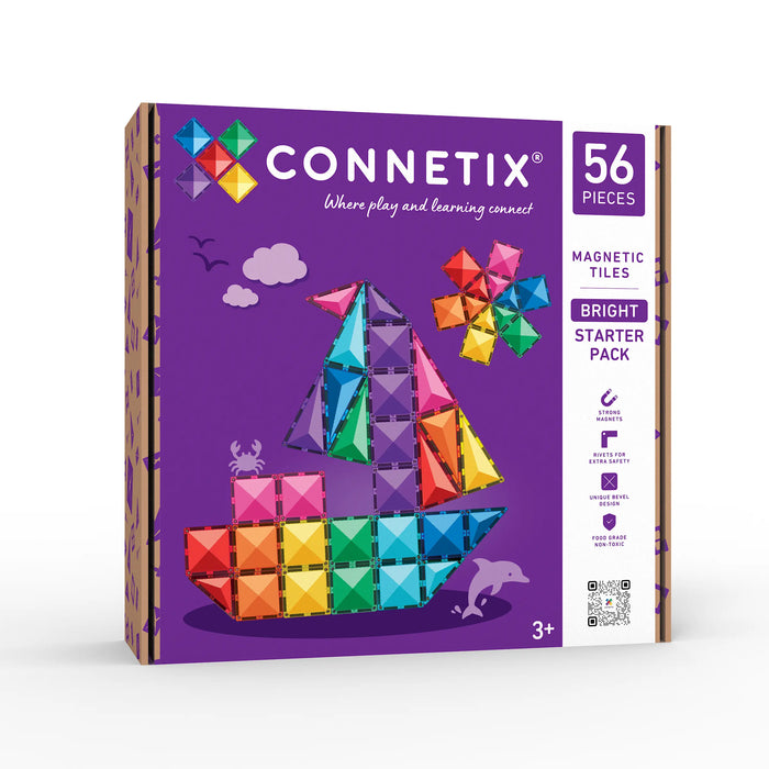 Connetix Bright Starter Pack 56 pieces, box front