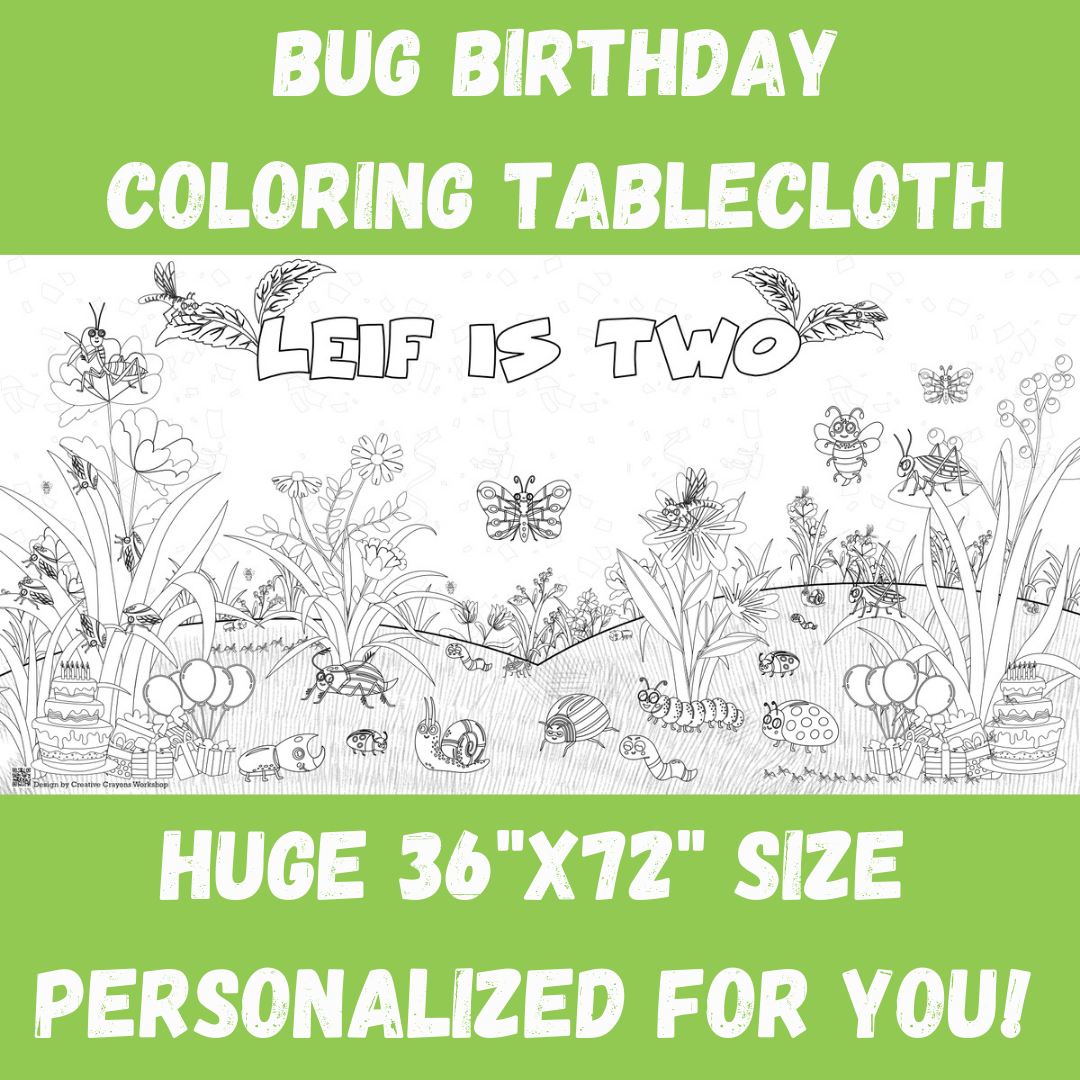 Bugs Coloring Tablecloth