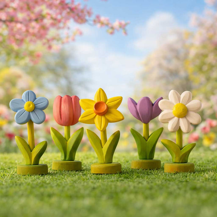 Bumbu Wooden Spring Flowers Set