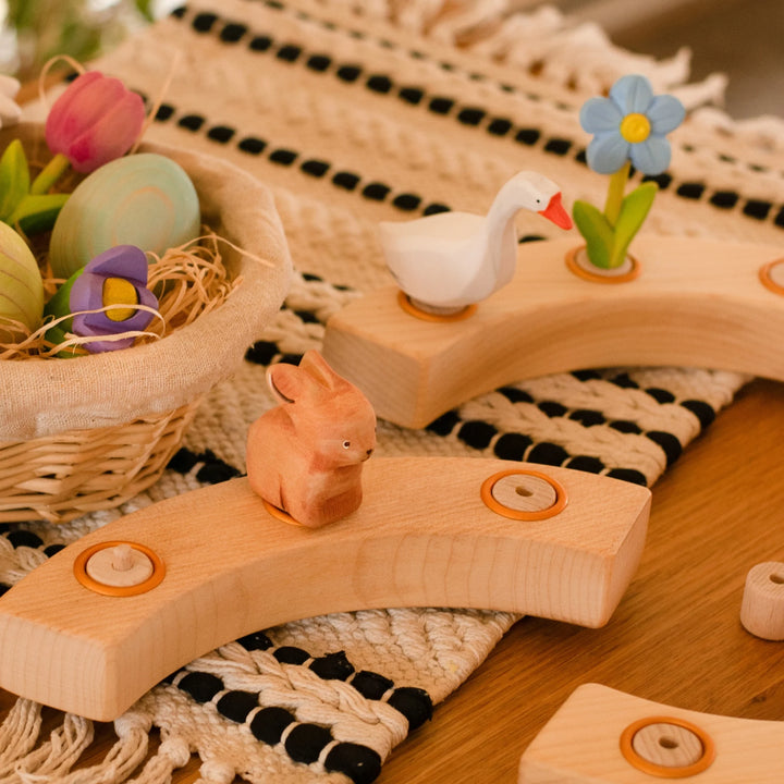 Bumbu Toys Wooden Easter Celebration Ring Set