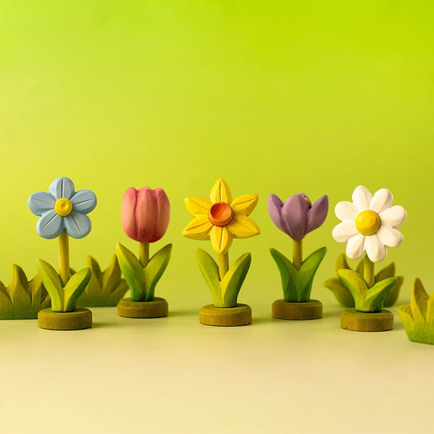 Bumbu Wooden Spring Flowers Set