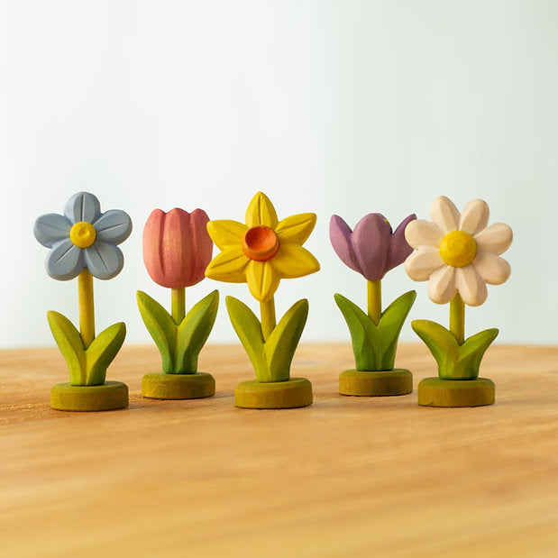 Bumbu Wooden Spring Flowers Set