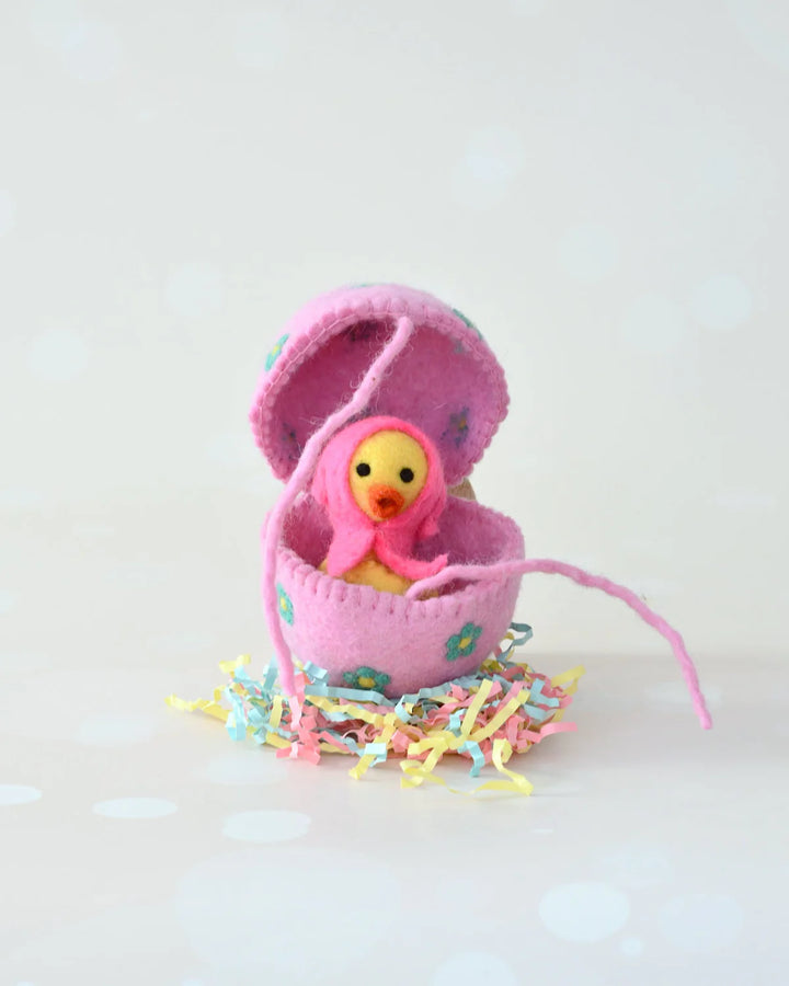 Sale Felt Surprise Egg with Yellow Duckling Inside