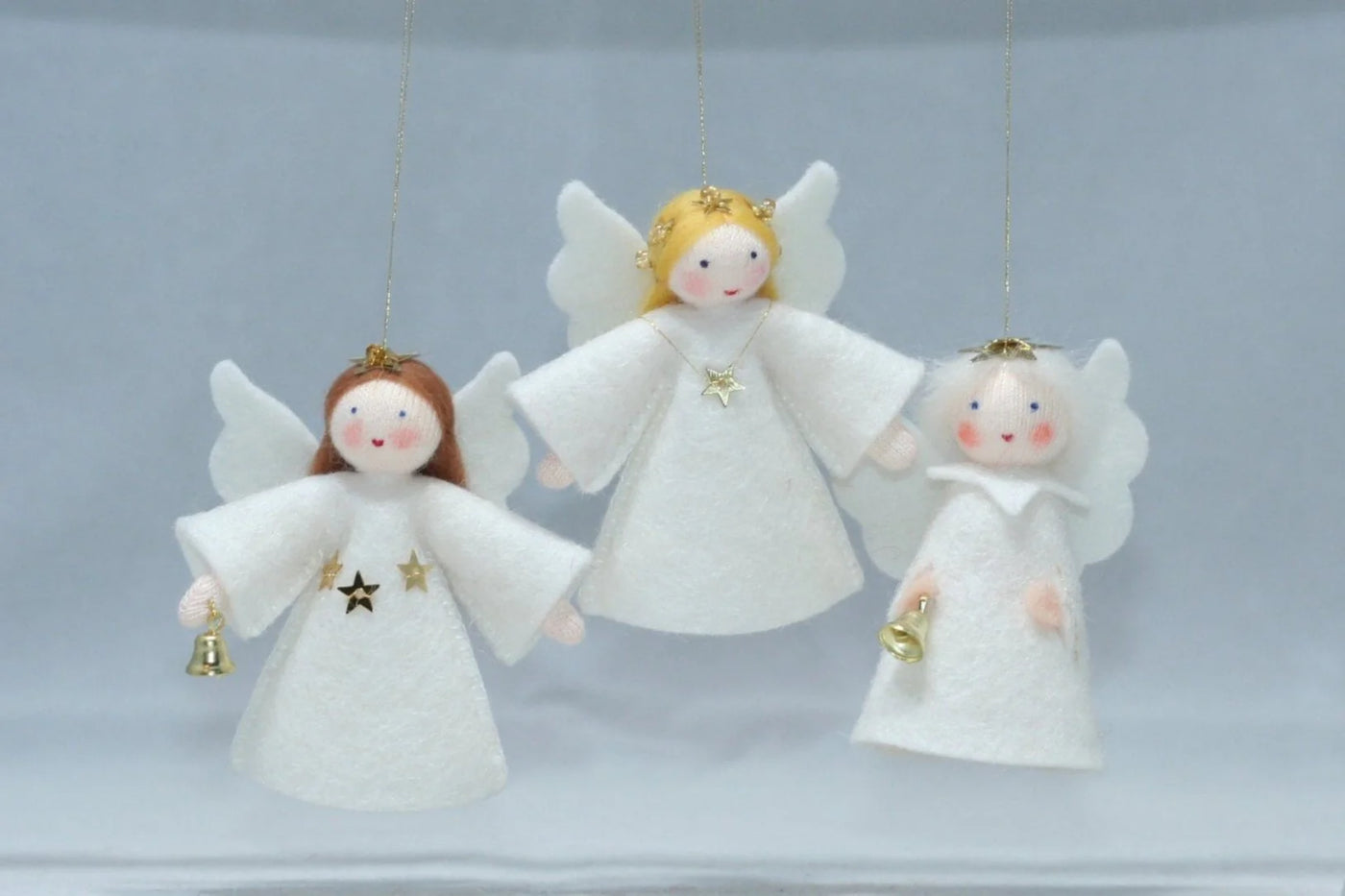 Pre-Order Christmas Angel with Jingle Bell, White Hair (Ships in November)