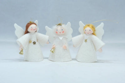 Pre-Order Christmas Angel with Jingle Bell, White Hair (Ships in November)