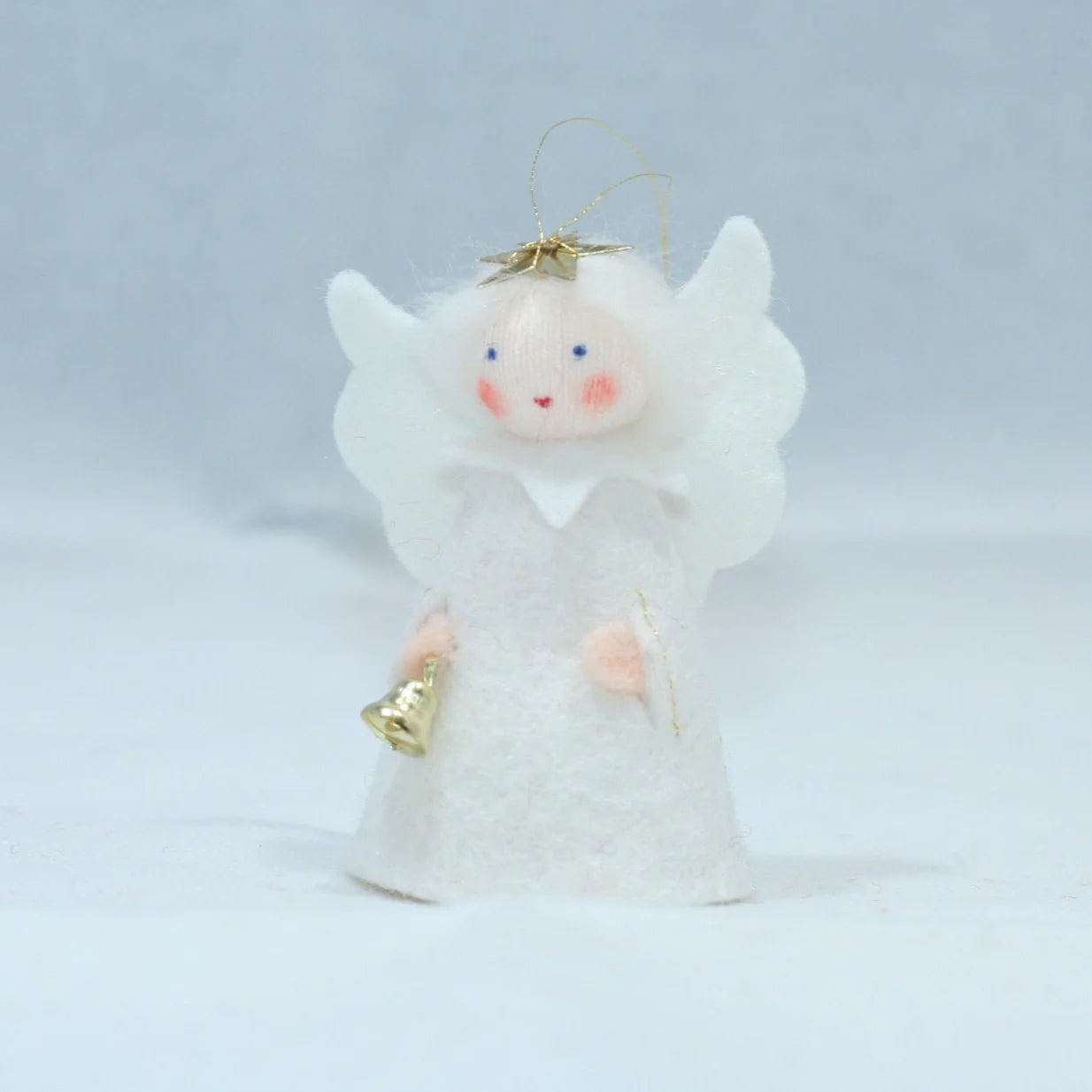 Pre-Order Christmas Angel with Jingle Bell, White Hair (Ships in November)