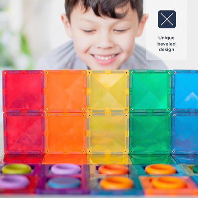 Connetix Tiles 24 Piece Rainbow Mini Pack