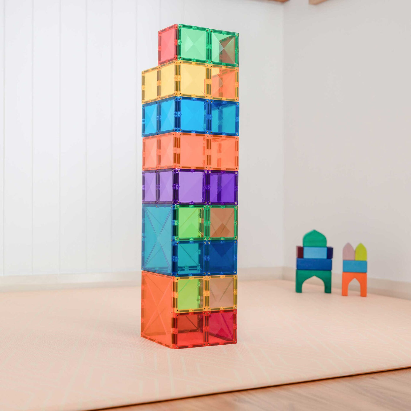 Connetix Tiles 42 Piece Rainbow Square Pack