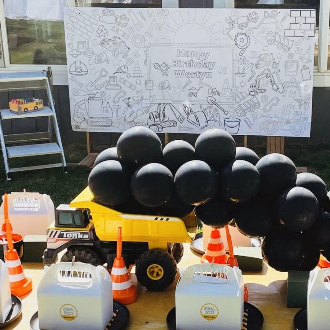 Construction Birthday Coloring Tablecloth