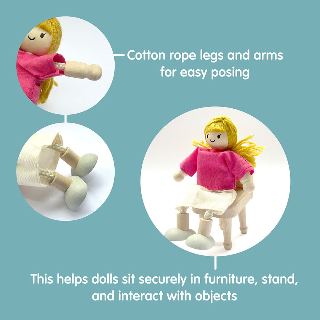 Plan Toys Mom Dollhouse Figure - Dark Skin Tone