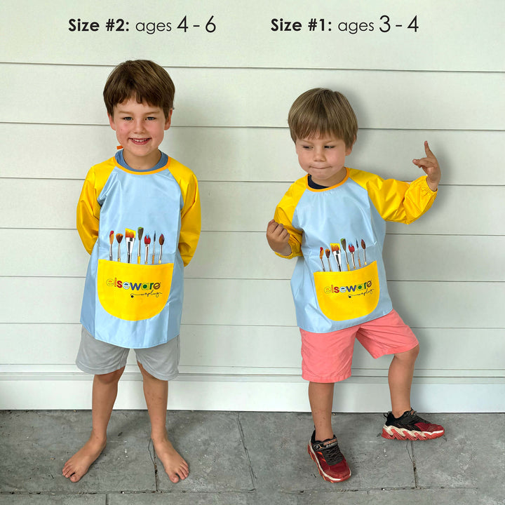 Mess-Free Kids Paint Bundle | All-Natural Finger Paint &amp; Art Smock Set