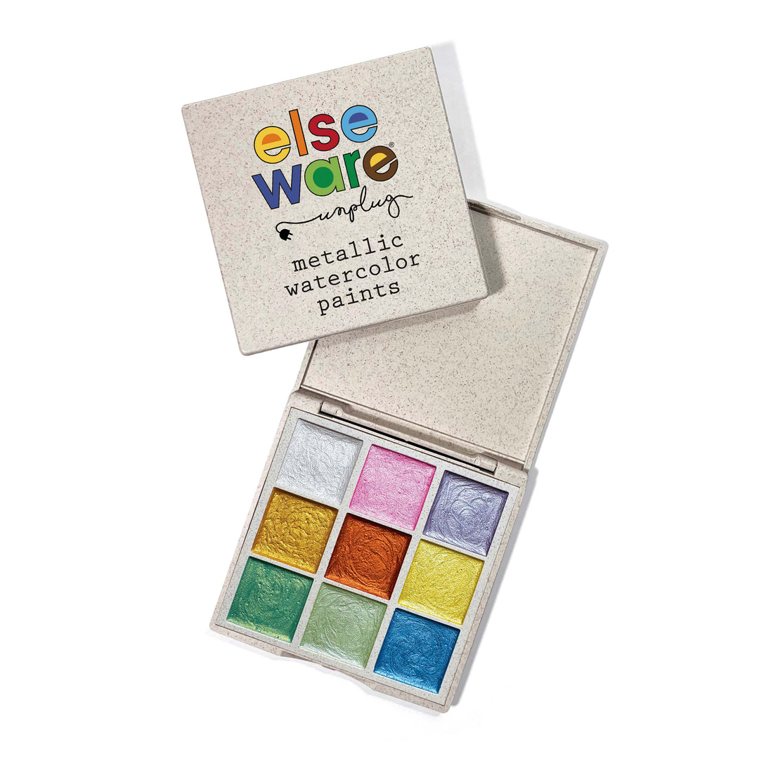 Watercolor Essentials Bundle | Bamboo Case, Metallics, &amp; Paper Pad