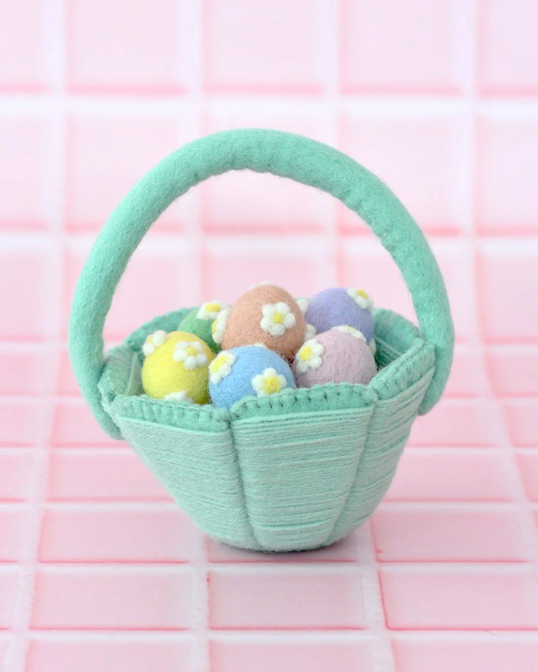 Sale Petite Teal Felt Easter Basket