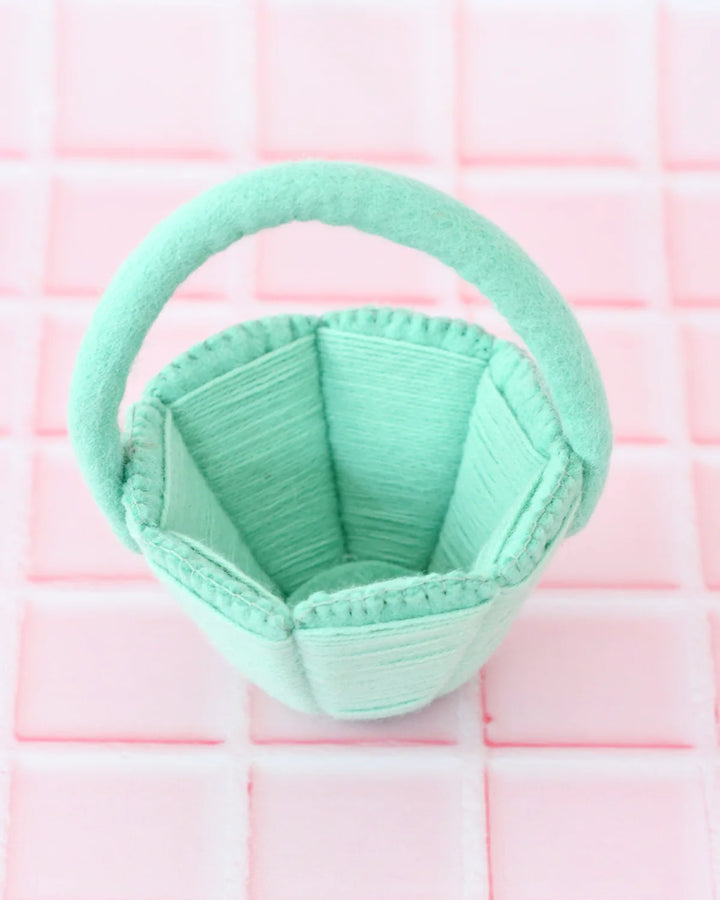 Sale Petite Teal Felt Easter Basket