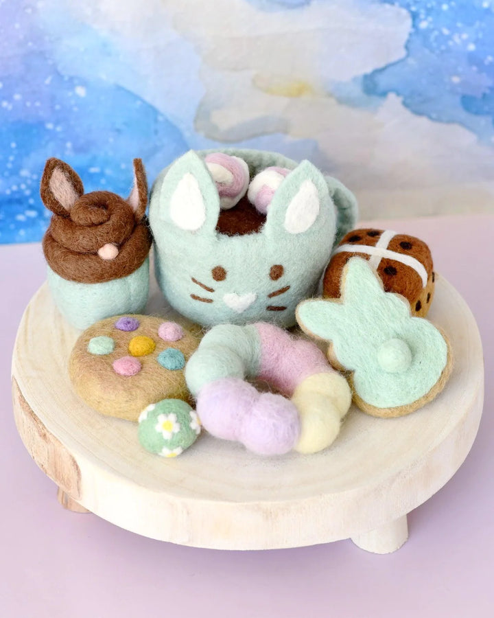 Easter Felt Play Food Set, Mint Green