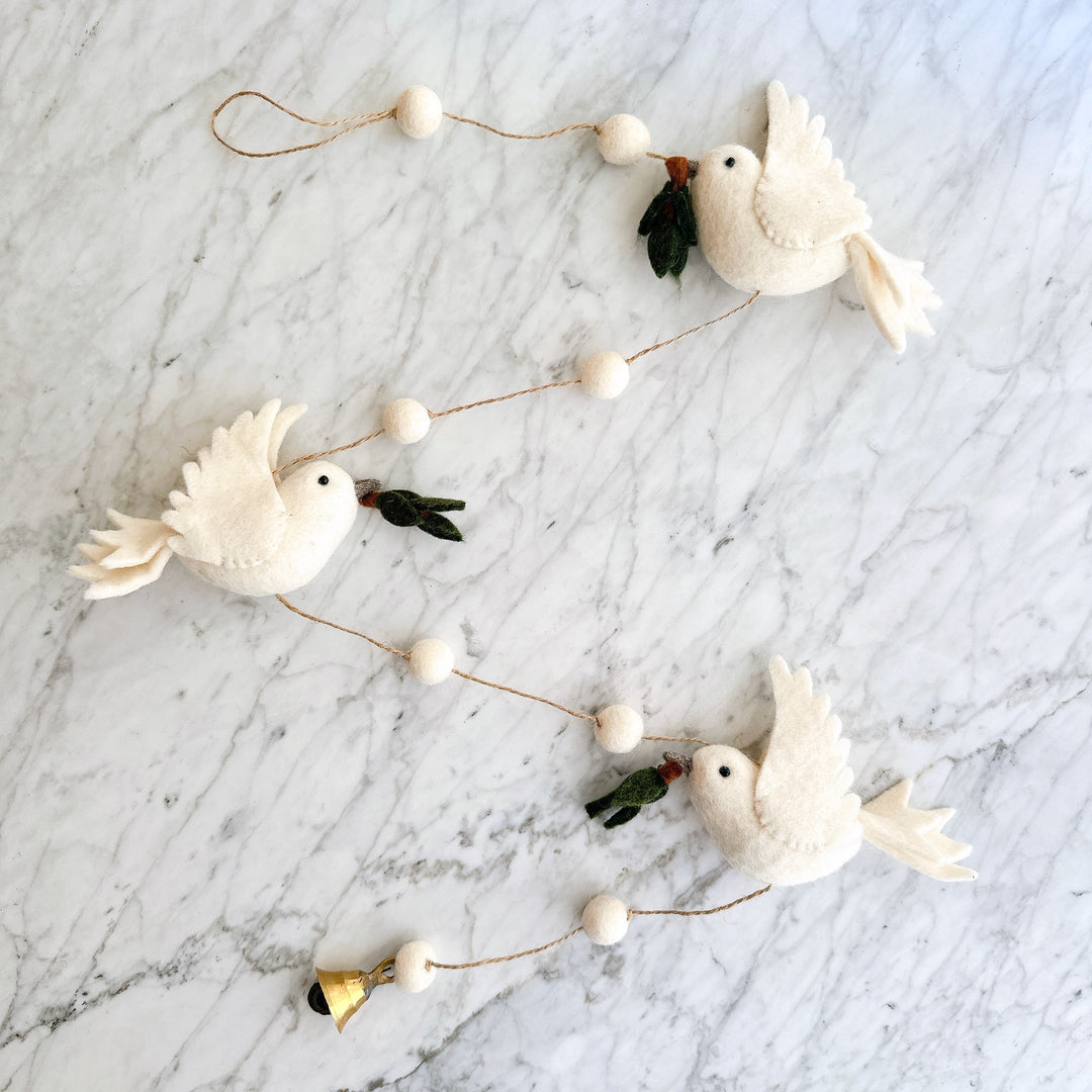 Felt Dove Garland