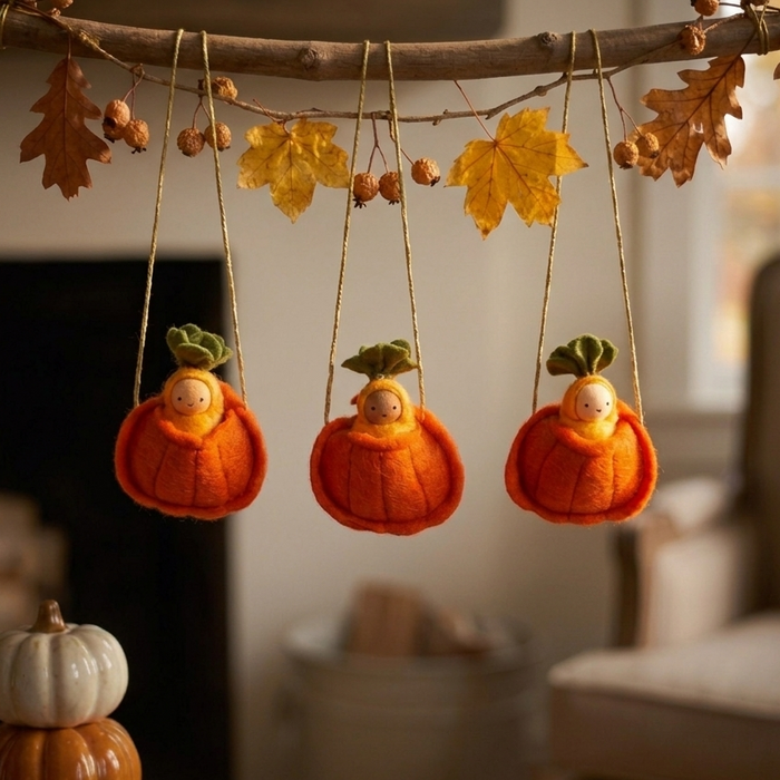 Fairyshadow Pumpkin Necklace with Baby Doll