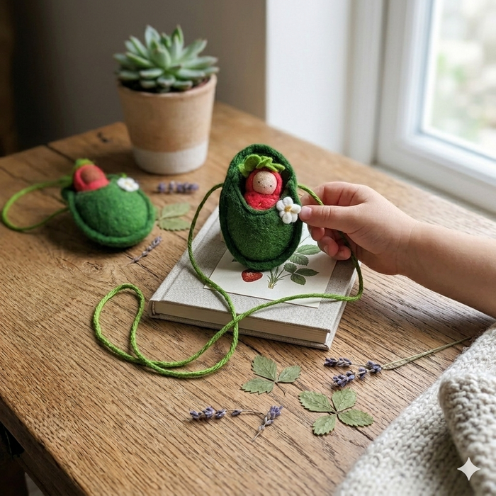 Fairyshadow Strawberry Baby Necklace, Green