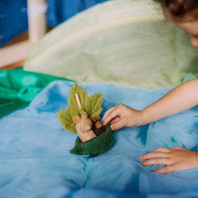 Fairyshadow Felt Toy Boat with Leaf Sail