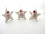 Fairyshadow White Embroidered Star Ornament, Pink Baby · view 3