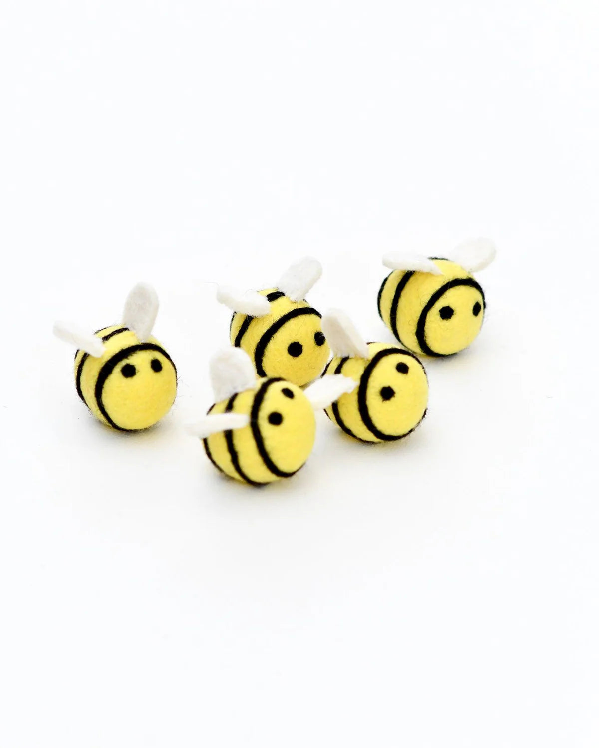 Pre-Order Felt Bees Loose Parts, 5 Bees (Ships in November)