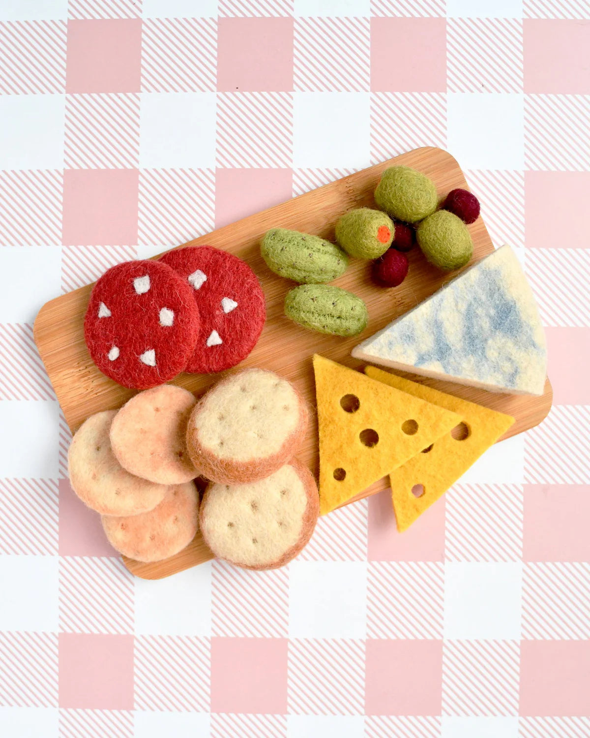 Pre-Order Felt Charcuterie Cheese Platter Play Food Set (Ships in October)