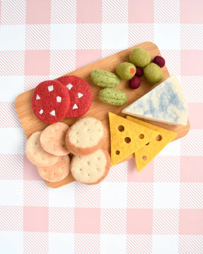 Pre-Order Felt Charcuterie Cheese Platter Play Food Set (Ships in October)